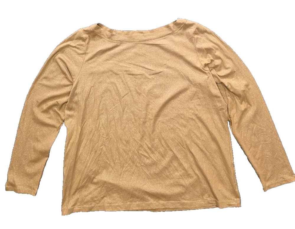 Kate Hill Knit cotton blen Stretch Pullover Sweater 3/4 Sleeve Womens 2X A010583